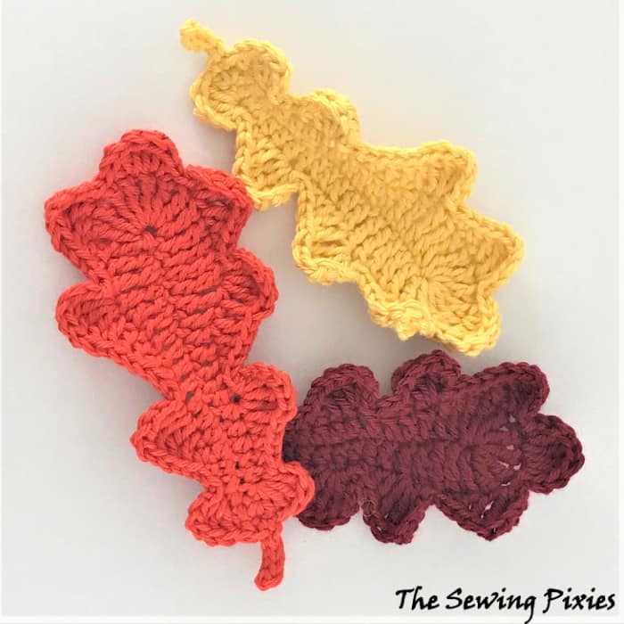 oak leaf pattern for autumn crochet table centerpiece