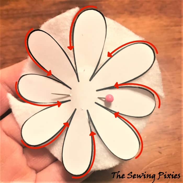 daisy flower pattern cut out
