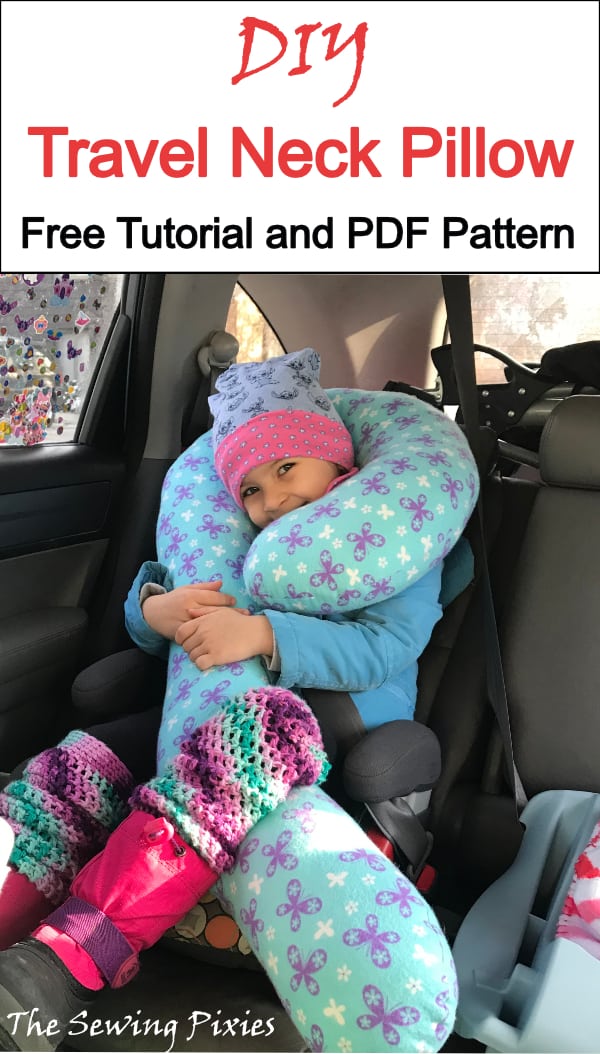 DIY Travel Neck Pillow Free Pattern - Agnes Creates