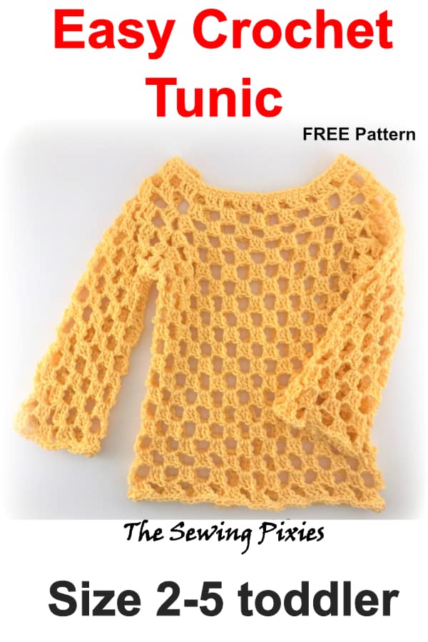 easy crochet tunic free pattern | crochet tunic free pattern | crochet cover up free pattern | crochet top free pattern | crochet top for a child free pattern