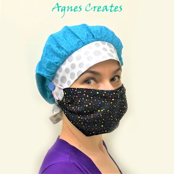 Surgical Cap And Face Mask Pretend Play Free Pattern Agnes Creates