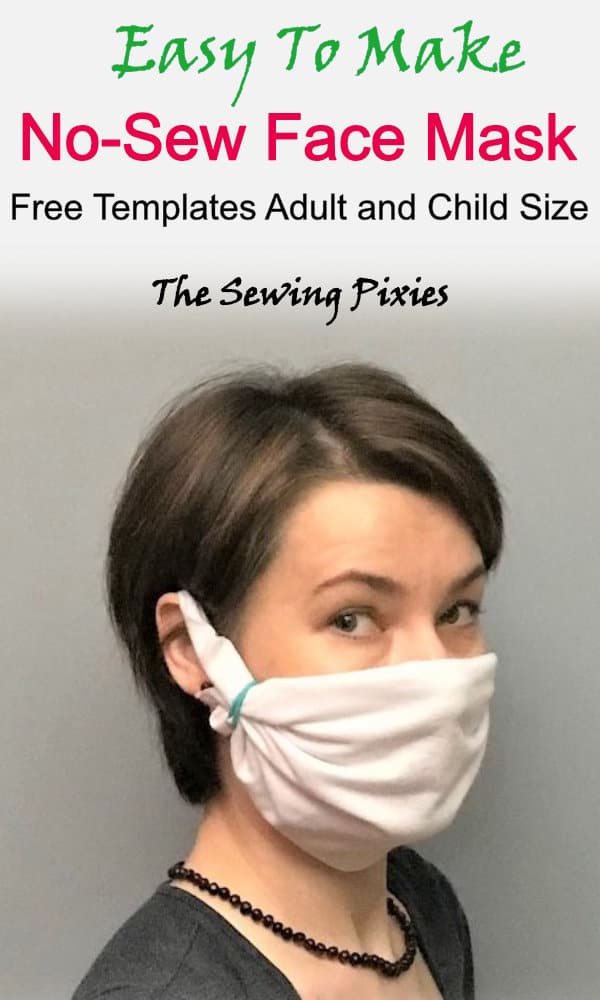 Learn how to make a no-sew face mask with filter pocket Using my no-sew face mask free pattern!