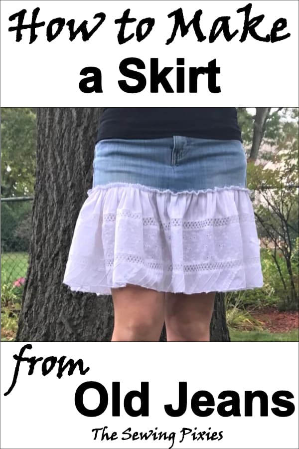 old jeans skirt