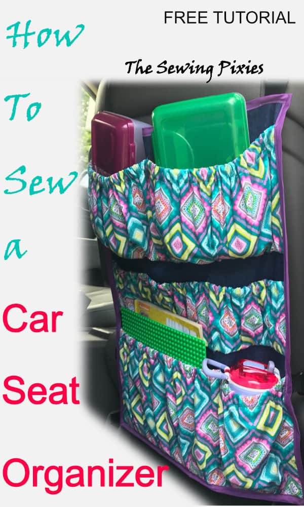 How to make a custom car seat organiser. - Bobbins & Buttons Fabric Shop  Leicester, Sewing Patterns, Sewing Classes