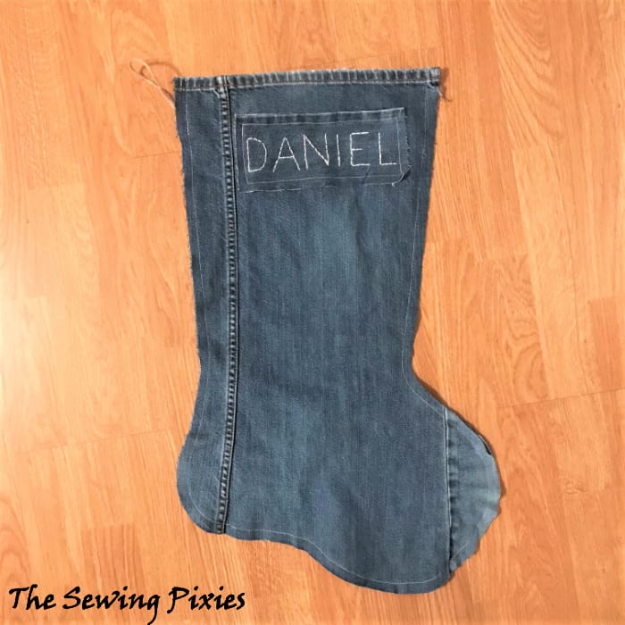 upcycled old jeans stockings