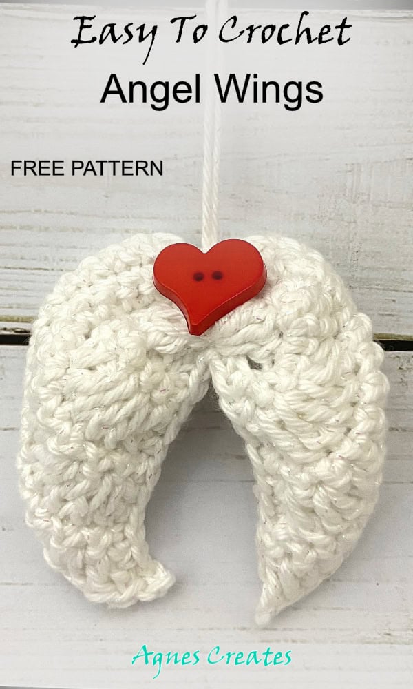 Use my free angel wings crochet pattern to learn how to crochet an angel wings ornament! 