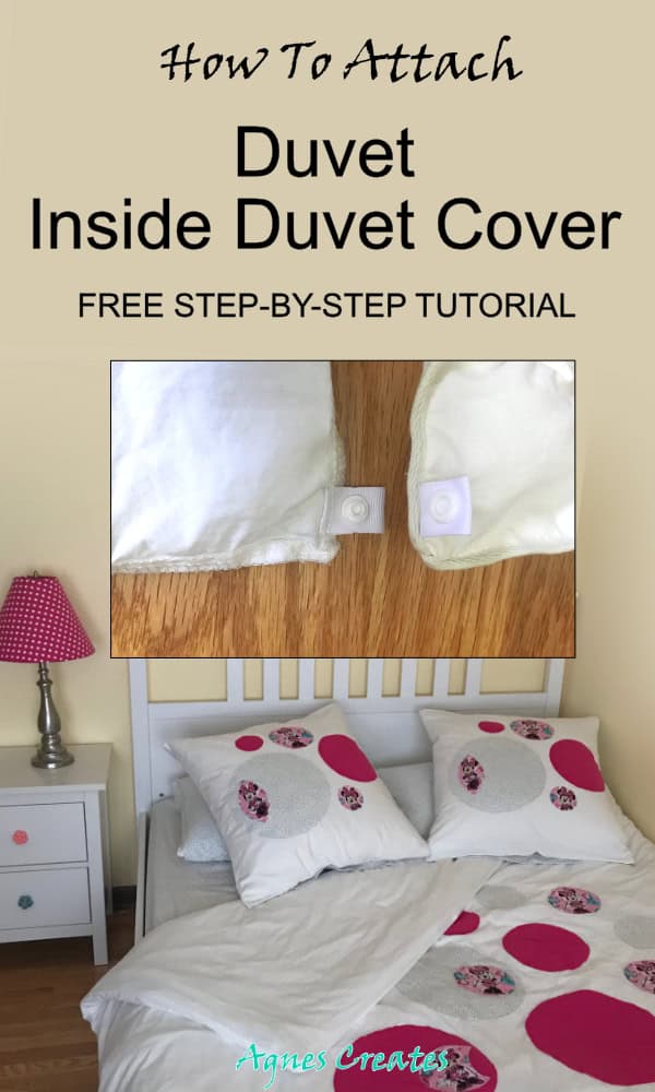 Learn how to attach duvet inside a duvet cover! Follow my tutorial to make a duvet not to slip down the cover.