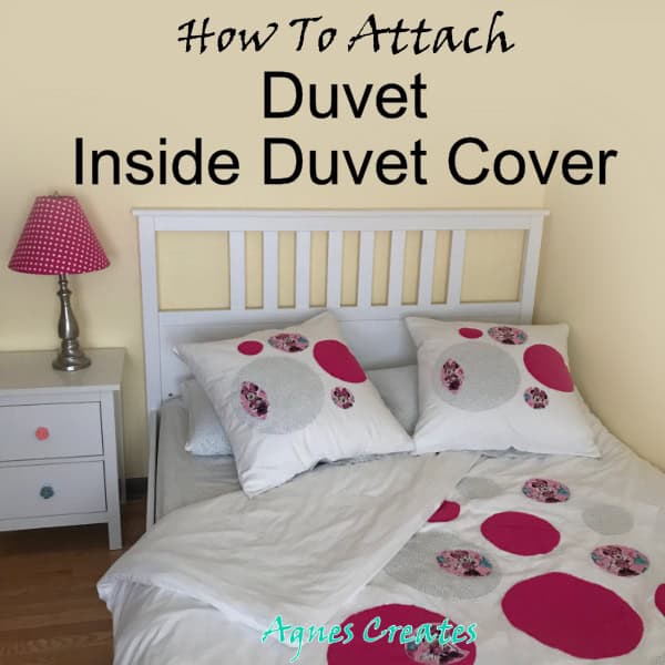 Learn how to attach duvet inside a duvet cover! My tutorial shows how to make duvet stay in the cover and not slide down.