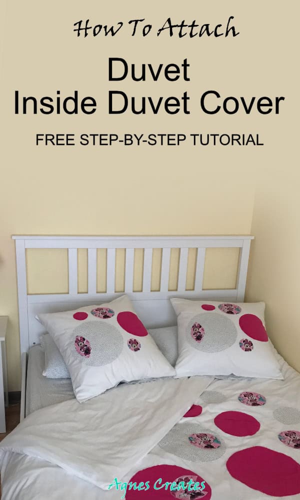 Follow my tutorial on how to make a duvet not to slip down the duvet cover! Learn how to attach duvet inside a duvet cover!