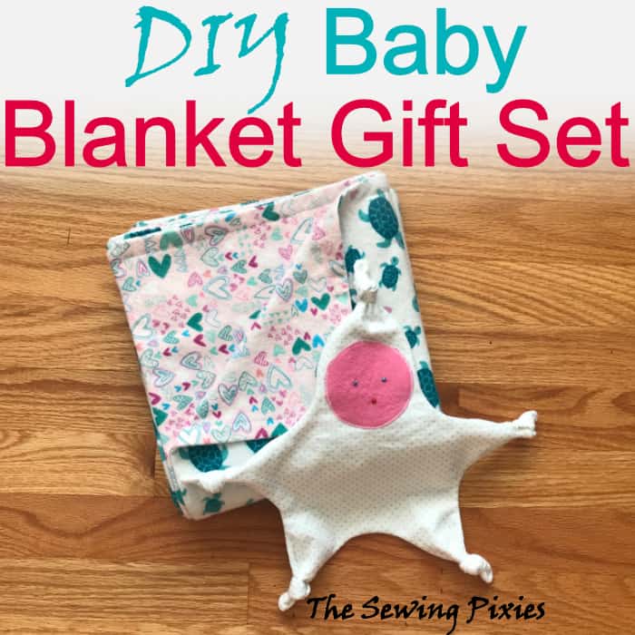 DIY baby blanket gift set! Follow detailed step by step tutorial and free pattern!