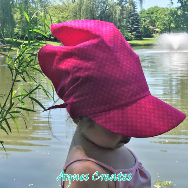Learn how to sew a bandana visor hat! Summer hat free sewing pattern!