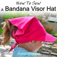 How To Sew A Bandana Visor Hat