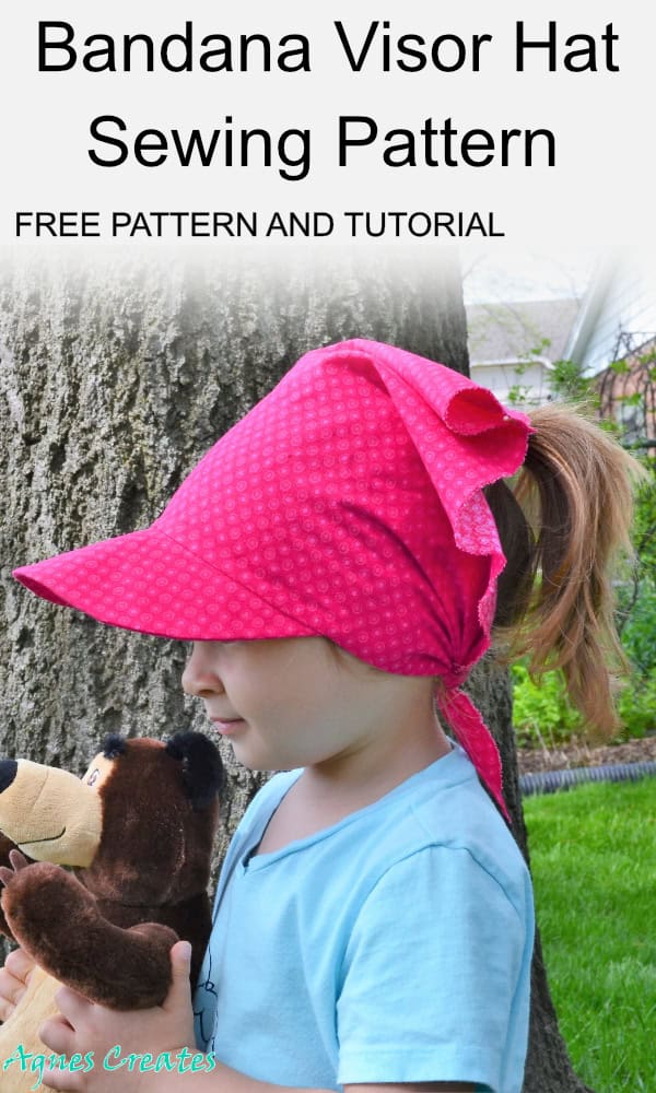 Follow my summer hat sewing pattern for a girl! It makes a Masha ang the Bear babushka summer hat pattern!