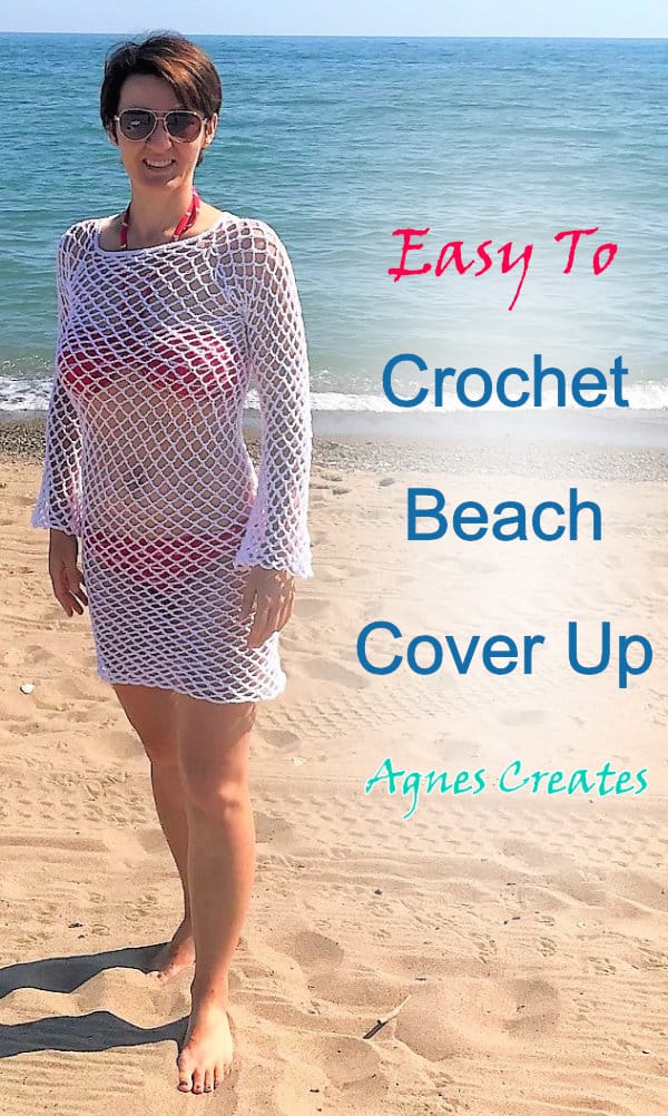 Easy to crochet mesh tunic perfect as a beach cover-up! Free pattern included!