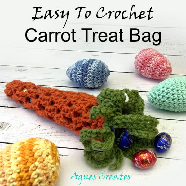 Surprise your family with handmade treat bags this Easter! Follow my carrot treat bag crochet pattern to make a granny style crochet project!