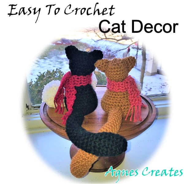 Follow an easy cat crochet pattern and learn how to crochet a cat decor for your home!