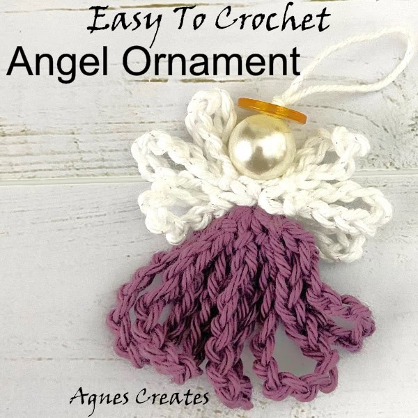 Learn how to crochet an angel ornament to decorate your Christmas tree! Follow the chain crochet angel ornament pattern free! You'll also learn to crochet a chain stitch!