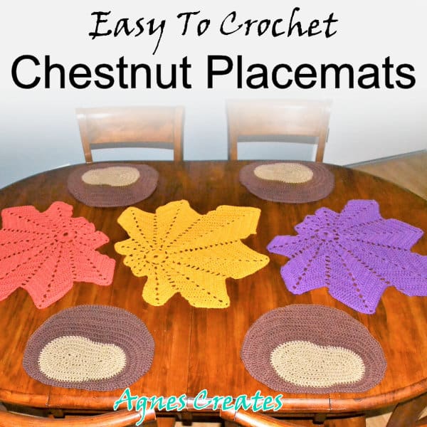 follow free chestnut placemat crochet pattern and learn how to crochet fall placemat to decorate your table!