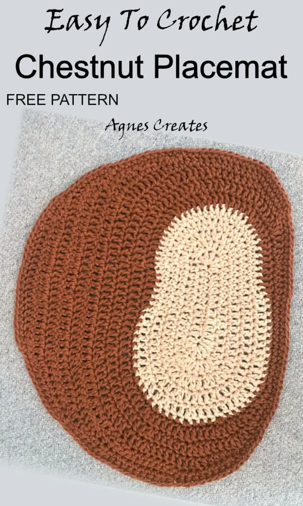 Follow my chestnut placemat crochet pattern. It makes perfect fall decor crochet idea!