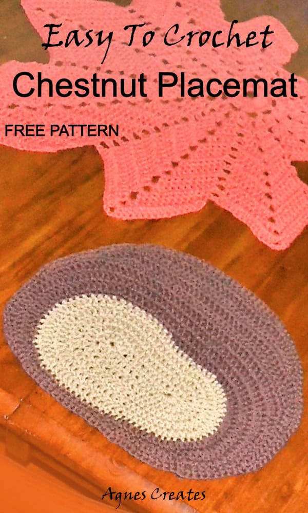 Learn how to crochet chestnut placemat to decorate your table this fall. It makes nice fall crochet idea!