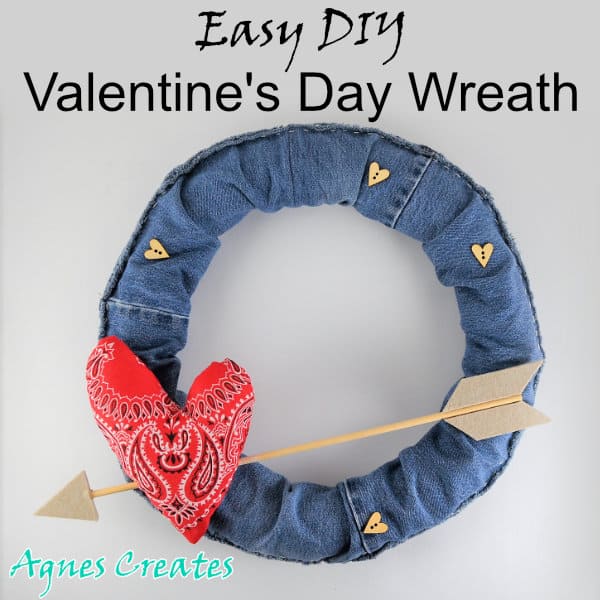 Learn how to make a country style wreath! Includes free templet and instructions on how to reuse old jeans into a home decor!