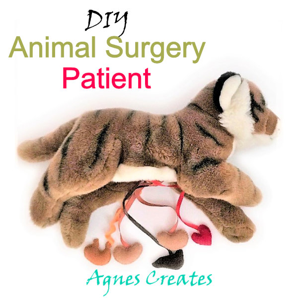 Easy to make animal surgery patient pretend play toy!