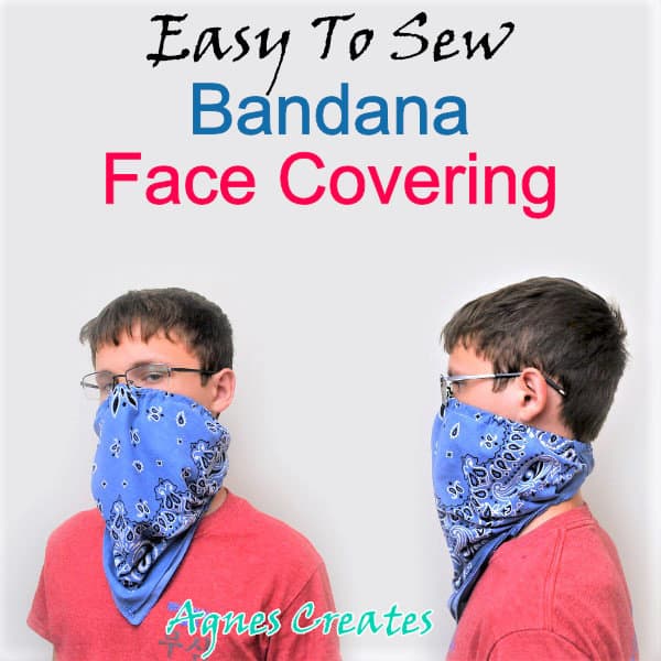Learn easy to make a bandana face covering for back to school!