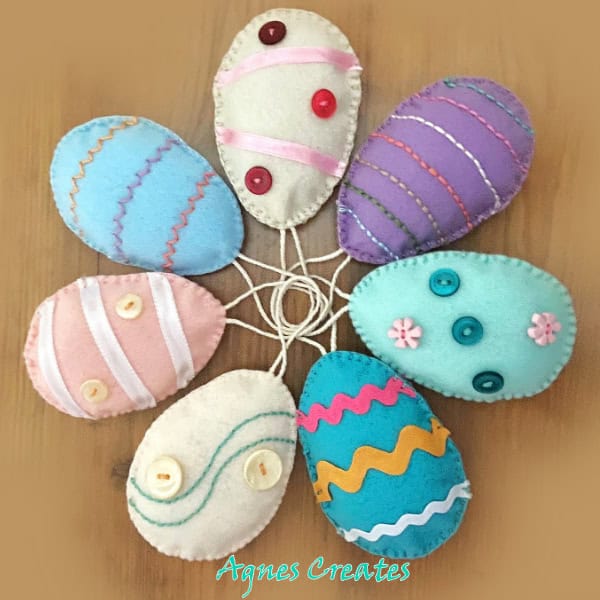 Learn how to DIY Easter egg decor ornament! Makes perfect felt decor idea! Free egg template included!