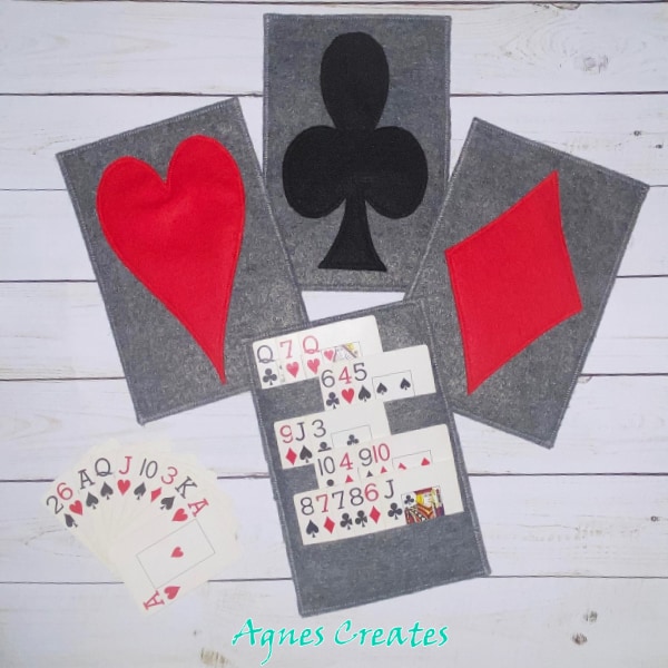 Follow my playing card holder sewing pattern! Make family game night fun with diy felt playing card holders!