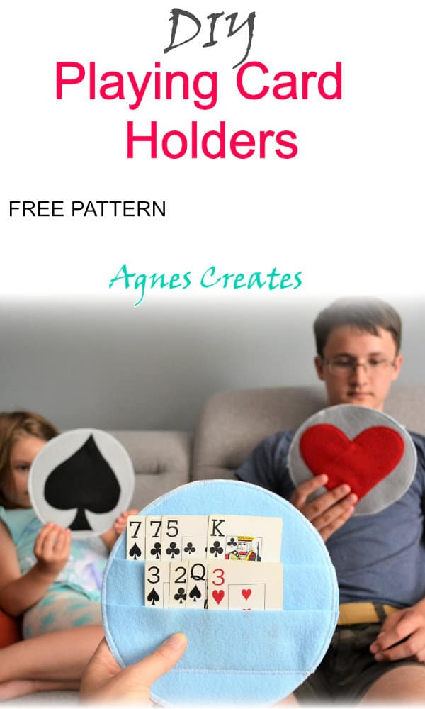 Learn how to DIY playing card holder perfect for game nights! Includes free sewing templates and tutorial!