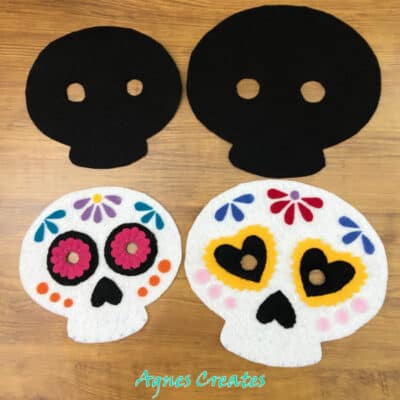 diy sugar skull mask! Perfect for a dress up party and celebrate the day of the dead!