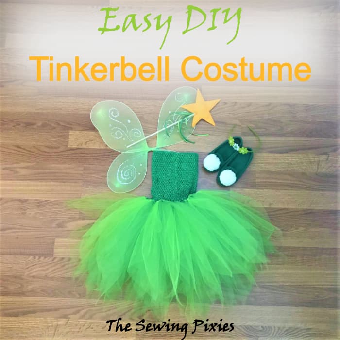 Easy Diy Tinkerbell Fairy Costume Child Size 3 6 Agnes Creates