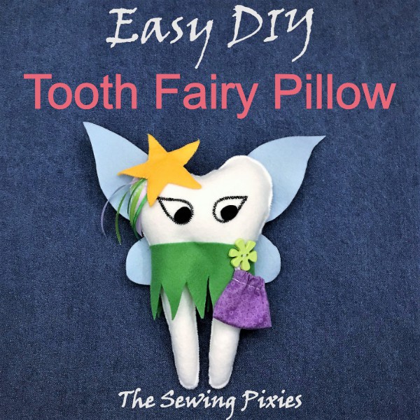 Learn how to make diy tooth fairy pillow by following my free pattern and tutorial! It is a great tooth fairy idea!