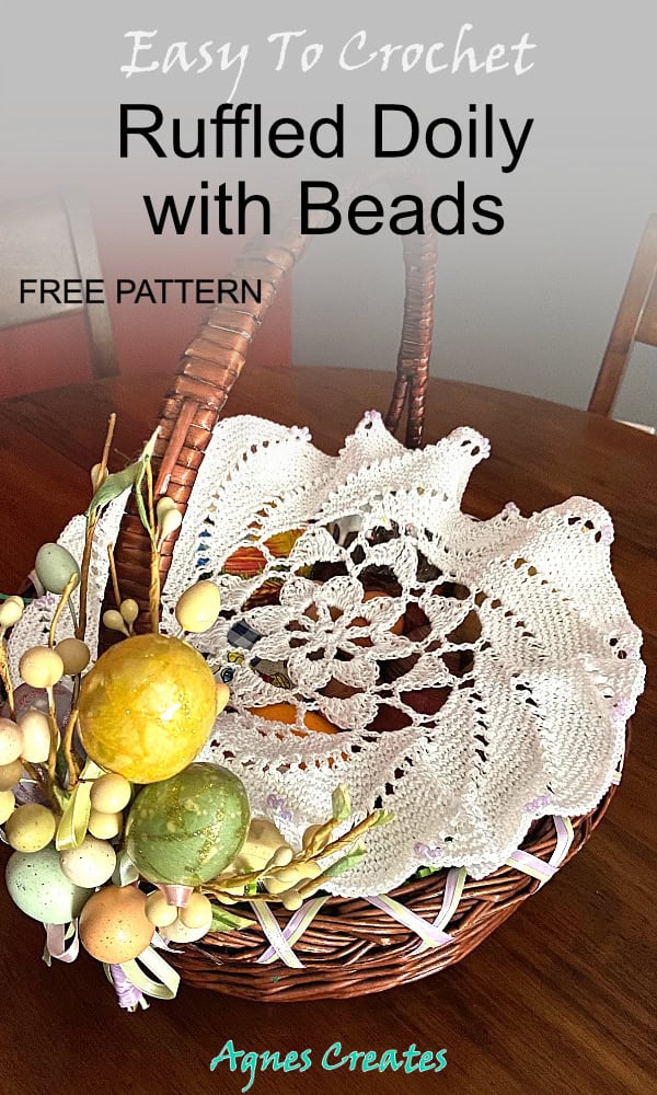 Make a beautiful handmade Easter decor! Doily crochet free pattern included!