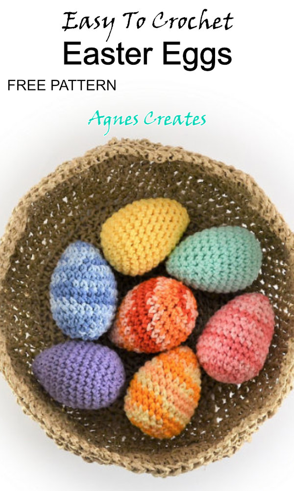 Follow my free easter eggs crochet pattern and learn how to crochet a perfectly shaped egg! It makes a beautiful crochet Easter decor!