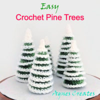Easy To Crochet Pine Trees Winter Wonderland Scene