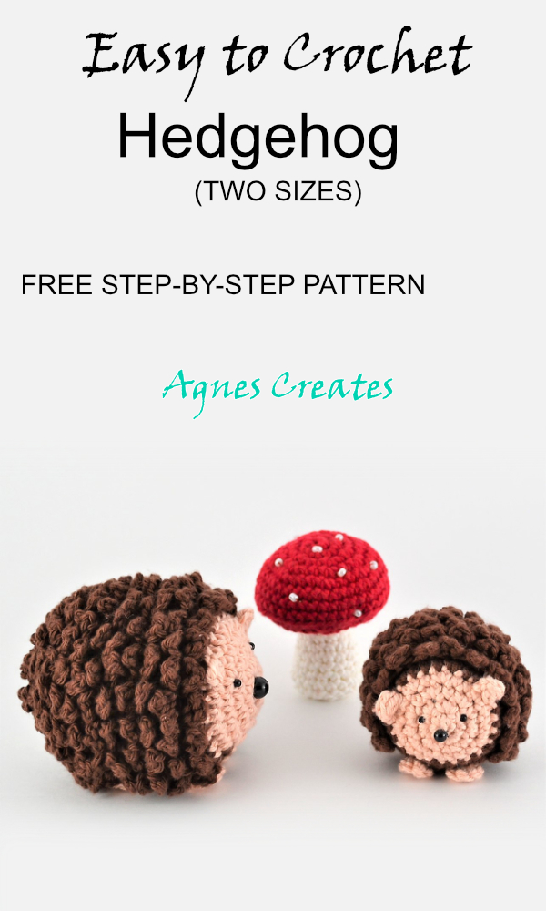 Follow my easy hedgehog crochet pattern! Learn how to crochet hedgehog in two sizes! It makes perfect free fall crochet project!