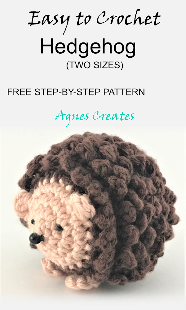 Learn how to crochet hedgehog in two sizes! Follow my easy hedgehog crochet pattern!