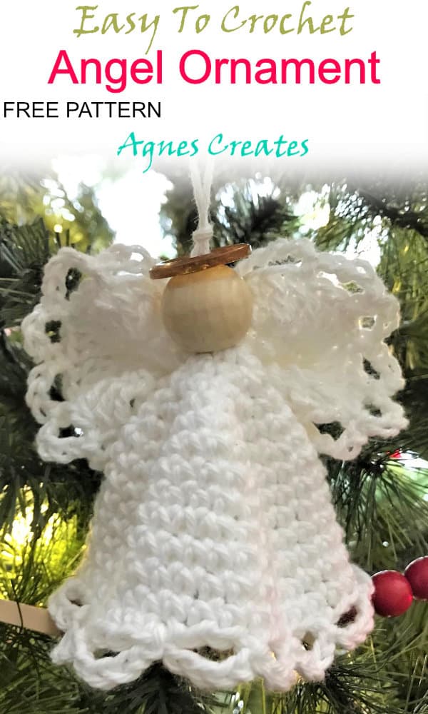 Get an easy to crochet angel ornament free pattern and learn how to crochet a beautiful Christmas decor!
