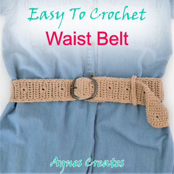 Learn how to crochet a waist belt using a single crochet stitch!