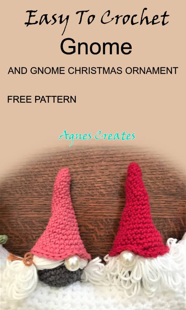 Learn how to crochet gnome! Its perfect for Christmas wreath crochet pattern. 