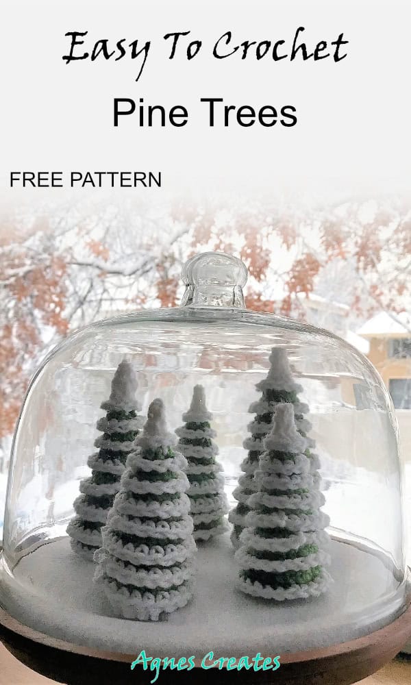 Learn how to crochet Christmas tree to decorate your home this season! Free pine crochet pattern!