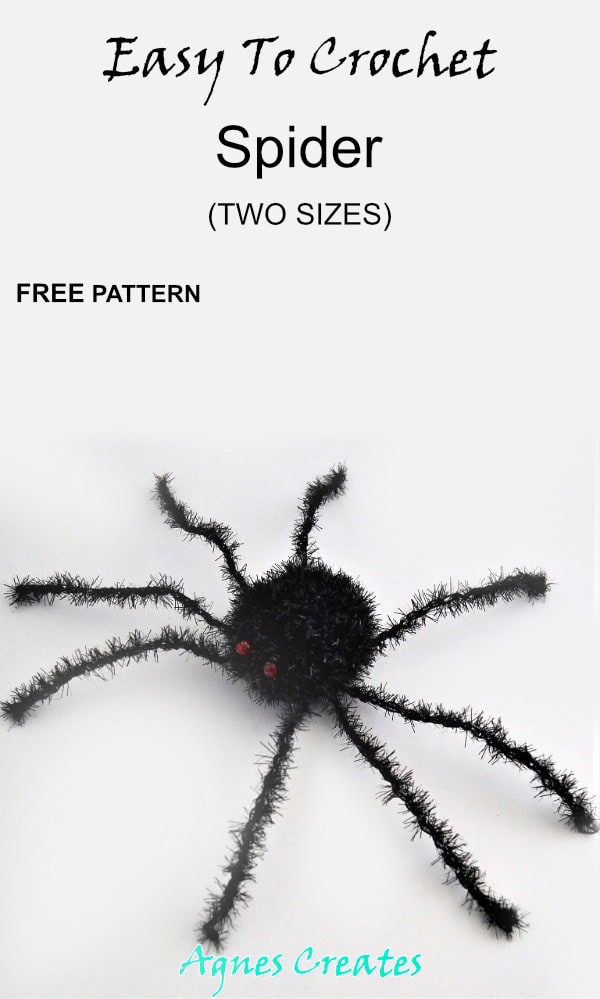 Follow my easy spider crochet patter and learn how to crochet a fuzzy spider! Includes free pattern and tutorial!