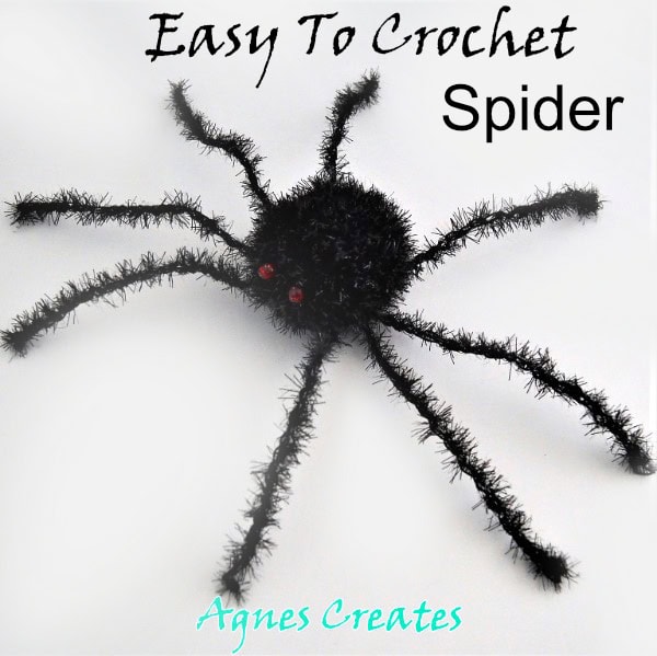 Follow my easy spider crochet pattern! It makes perfect free fall crochet decor idea!