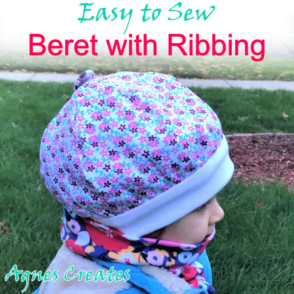 Learn how to sew a beret using a knit fabric! Includes free beret sewing pattern size 1-10.