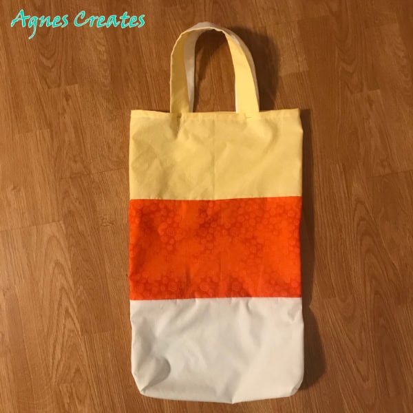 Learn how to sew candy corn bag to match any Halloween costume! Includes free step-by-step tutorial!