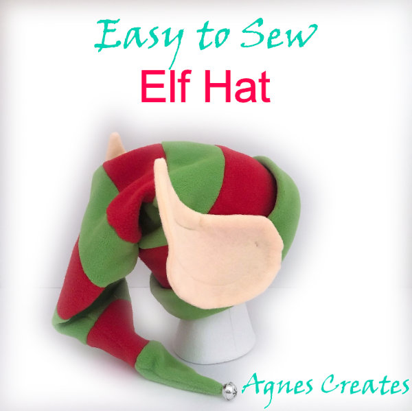 Learn how to sew an elf hat! Free tutorial and templates adult and child size!