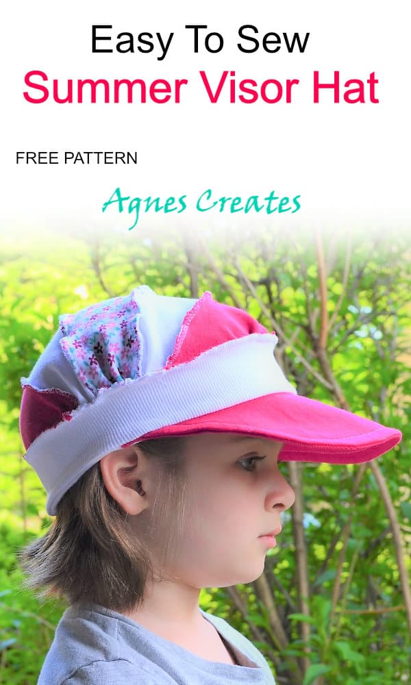 Learn how to sew a newsboy visor hat! Includes free pdf pattern and follow a detailed tutorial!