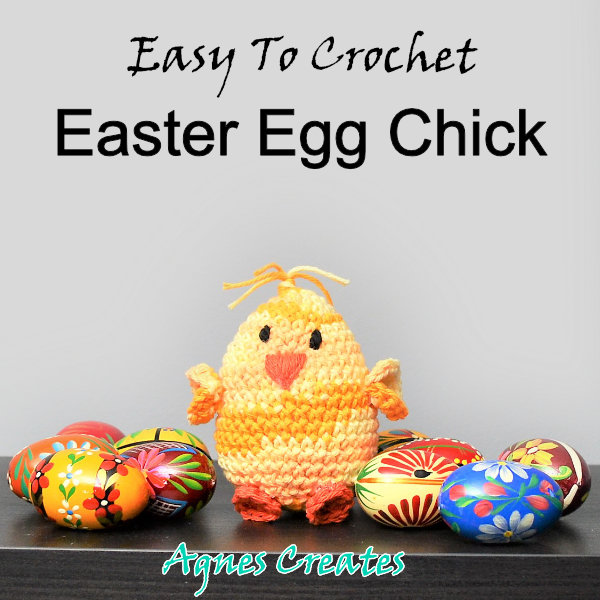 Get my egg chick crochet pattern and learn to crochet easter decor!
