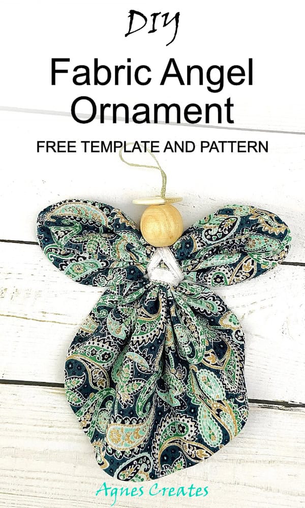 A fabric angel ornament diy is a beautiful decor idea for your home! Free angel template and step by step tutorial included!